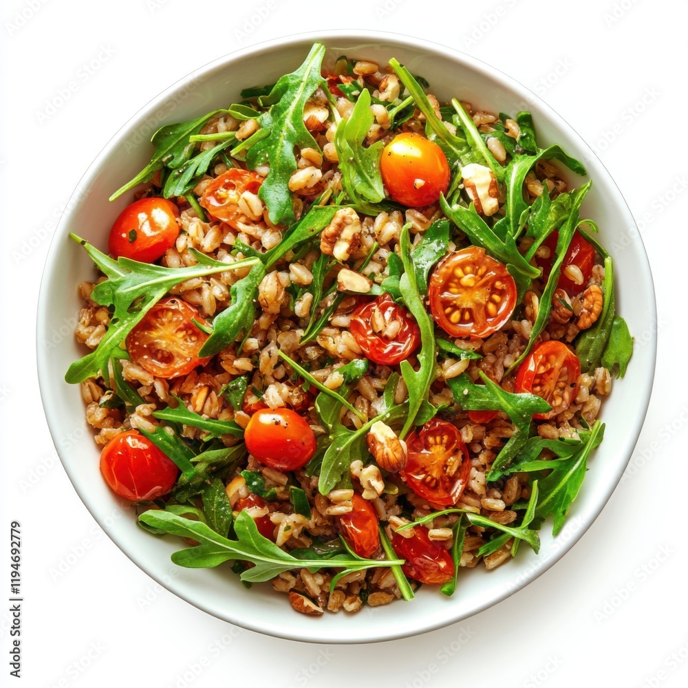 Nutty farro tossed with roasted cherry tomatoes Nutty farro tossed with roasted cherry tomatoes