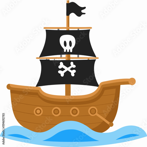 pirates ship illustrtion