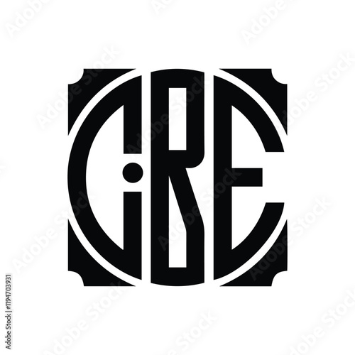  Letter logo CBE a logo style shape