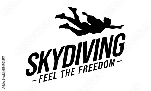 Skydiving sport vector graphic
