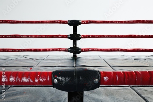 Boxing ring red furniture strength. photo