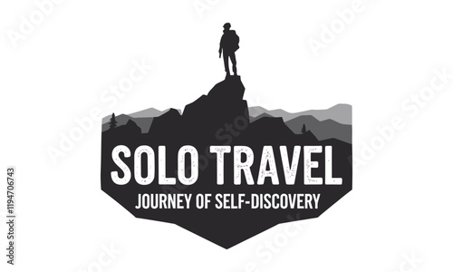 Solo Traveling minimal vector clipart