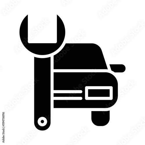 Vehicle Installers – Wrench and Vehicle Representing Automobile Installation and Maintenance