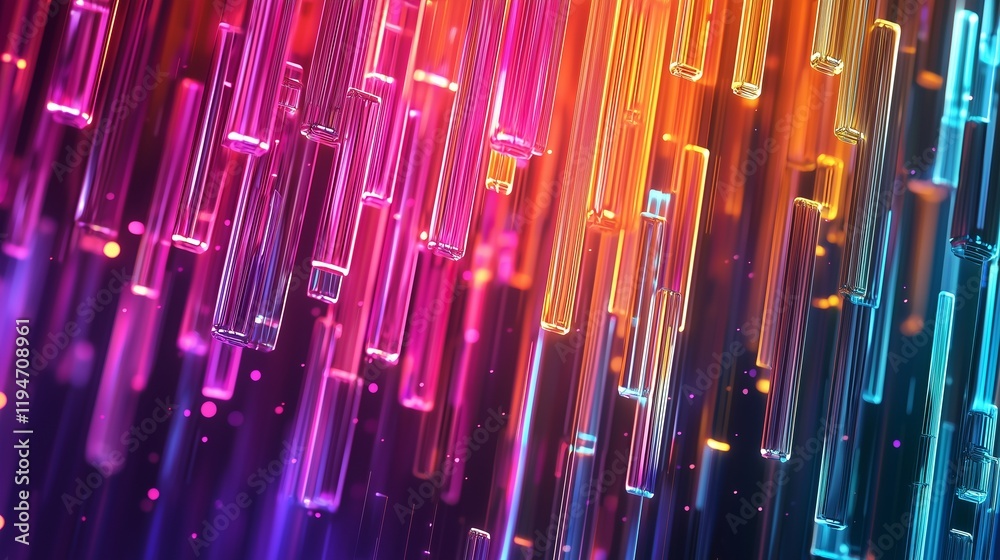 Obraz premium Colorful abstract lines create a dynamic, futuristic visual.