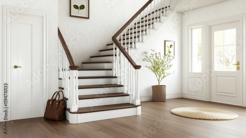 Modern farmhouse style home interior design.