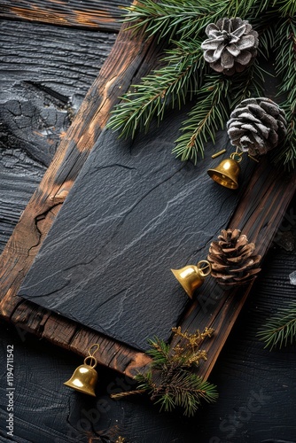 Premium Black Card Mockup for Luxury Branding and Design photo