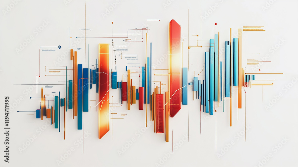 Abstract white background with Colorful charts and graphs with statistics to innovative analyze business potential and forecast future development of companies growth. Abstract white background with Colorful charts and graphs with statistics to innovative analyze business potential and forecast future development of companies growth.