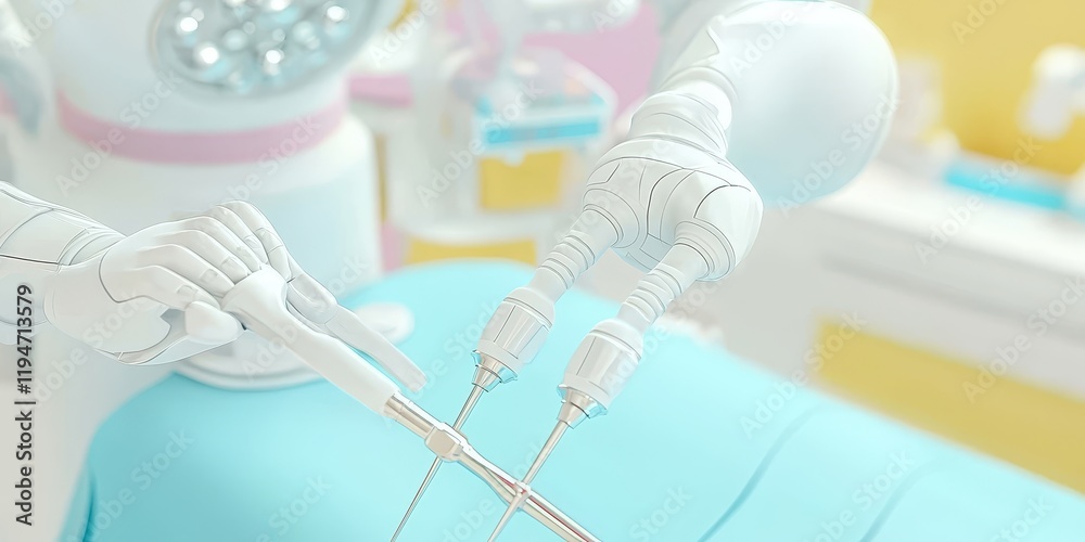 Fototapeta premium Advanced Robot Performing Precision Surgery