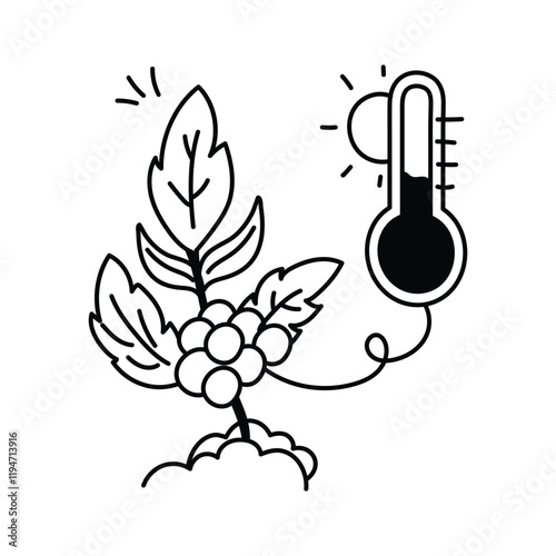 Grab this creative icon of coffee plant in modern style