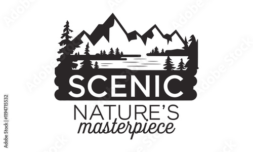 Nature minimal vector art clipart graphic