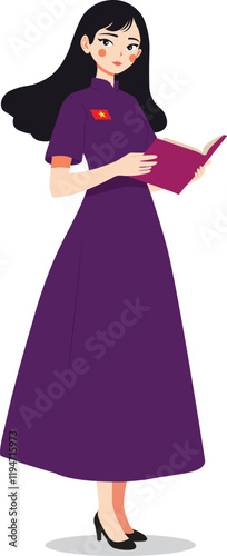 illustration of Vietnamese women