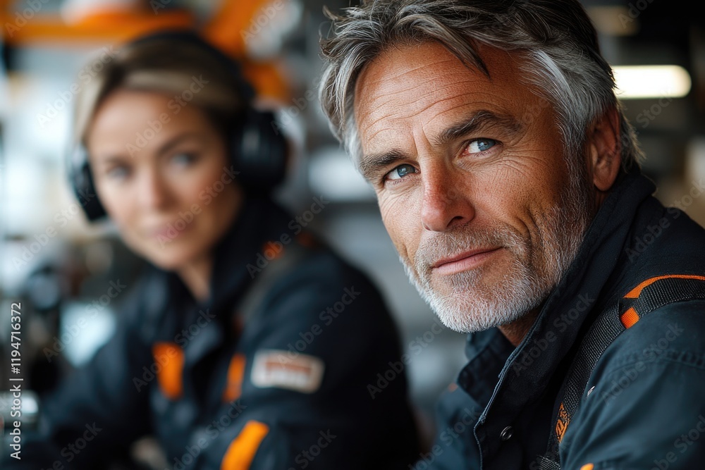 Fototapeta premium A pair of people seated beside each other in a quiet moment