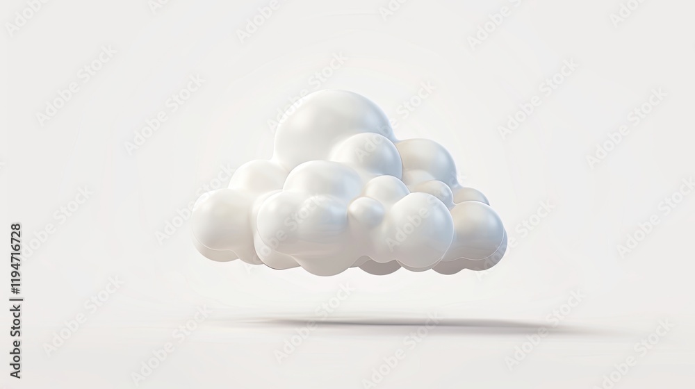 Cloud, white background Cloud, white background