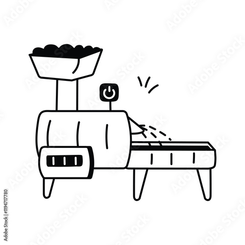 Machine removing husks from coffee beans for processing