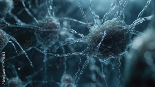 Microscopic View of Particles on Human Cell Wall