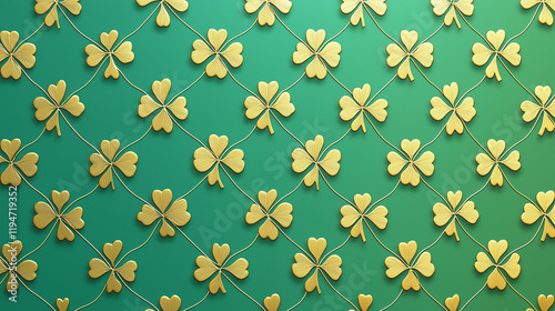 seamless pattern with leaves ,st patrick day background