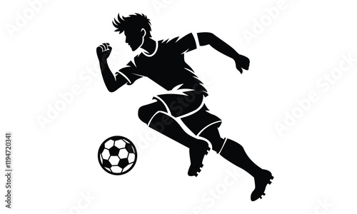 Premium Soccer Player Vector Art