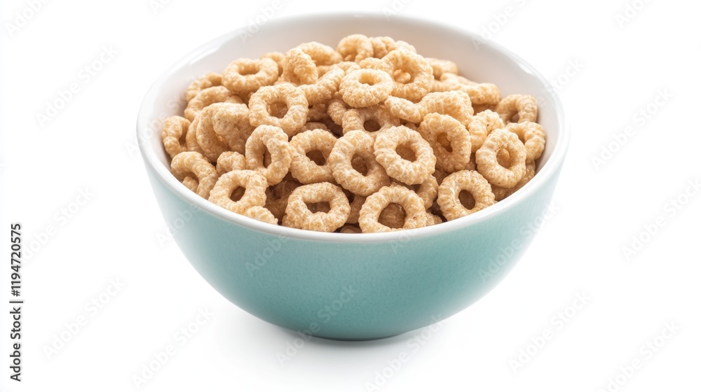 A simple scene of a cereal bowl sitting on a table, ready to be enjoyed A simple scene of a cereal bowl sitting on a table, ready to be enjoyed