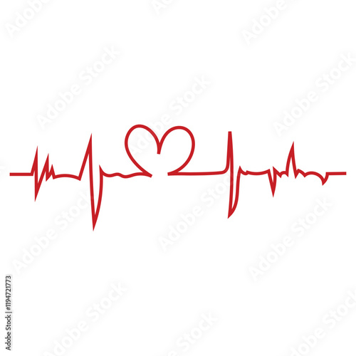 Heart Rate Flatlining Vector: Medical Emergency Illustration for Health Topics