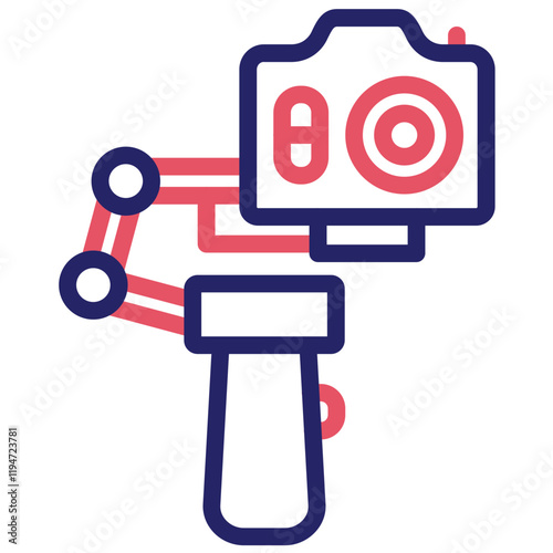 Camera Gimbal vector icon illustration of Filmmaking iconset.