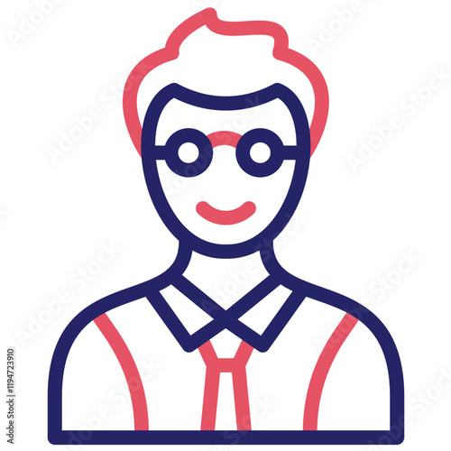 Actor vector icon illustration of Filmmaking iconset.