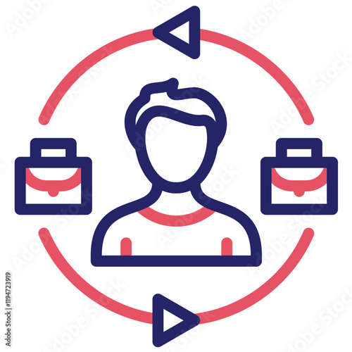 Workaholic Lifestyle vector icon illustration of Lifestyles iconset.