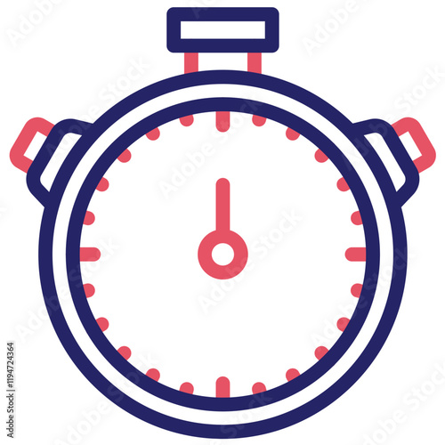 Stopwatch vector icon illustration of Lifestyles iconset.