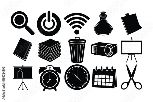 office icon bundle vector illustration 