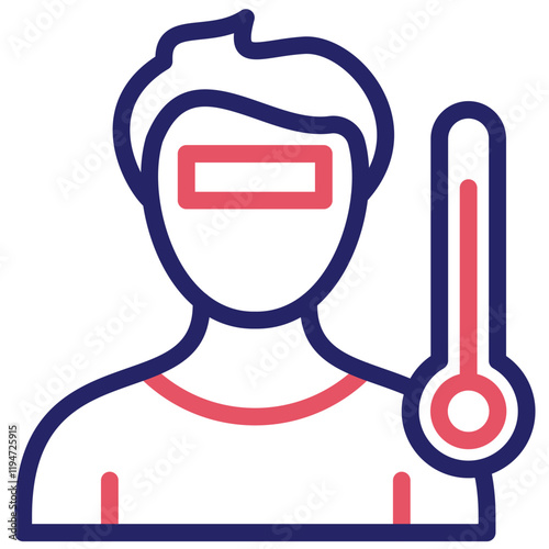 Illness vector icon illustration of Lifestyles iconset.