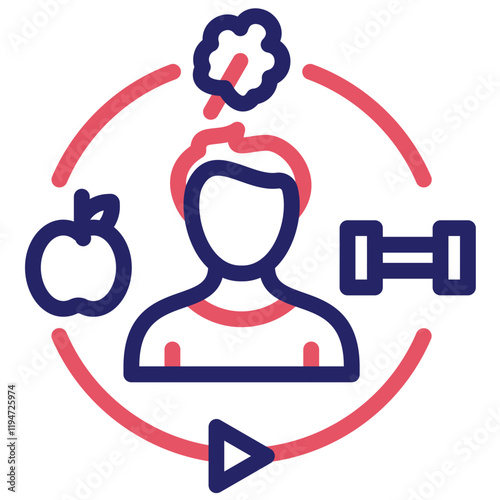 Healthy Lifestyle vector icon illustration of Lifestyles iconset.