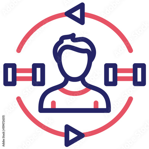 Exercise vector icon illustration of Lifestyles iconset.