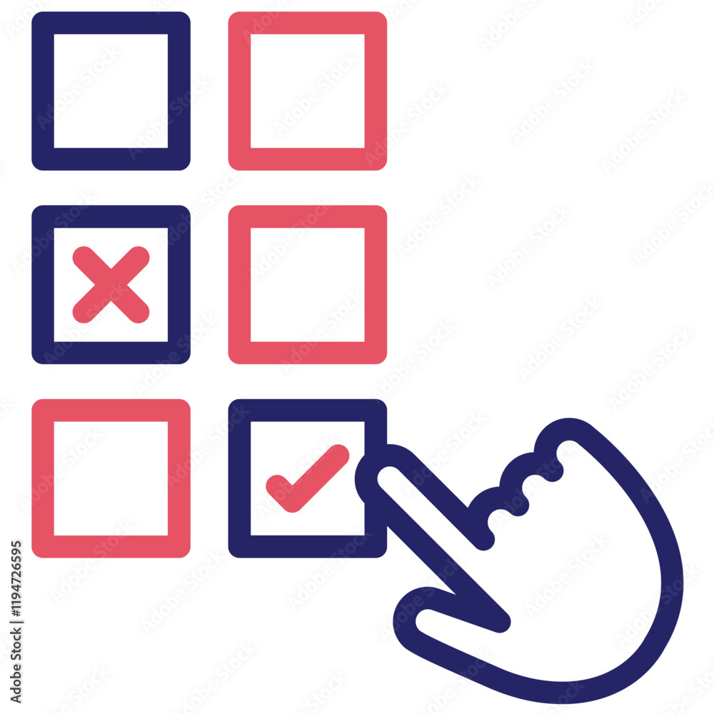 Choose-Choice vector icon illustration of Lifestyles iconset.