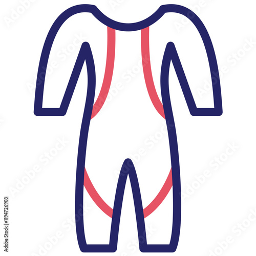 Wetsuit vector icon illustration of Vacation and Tourism iconset.
