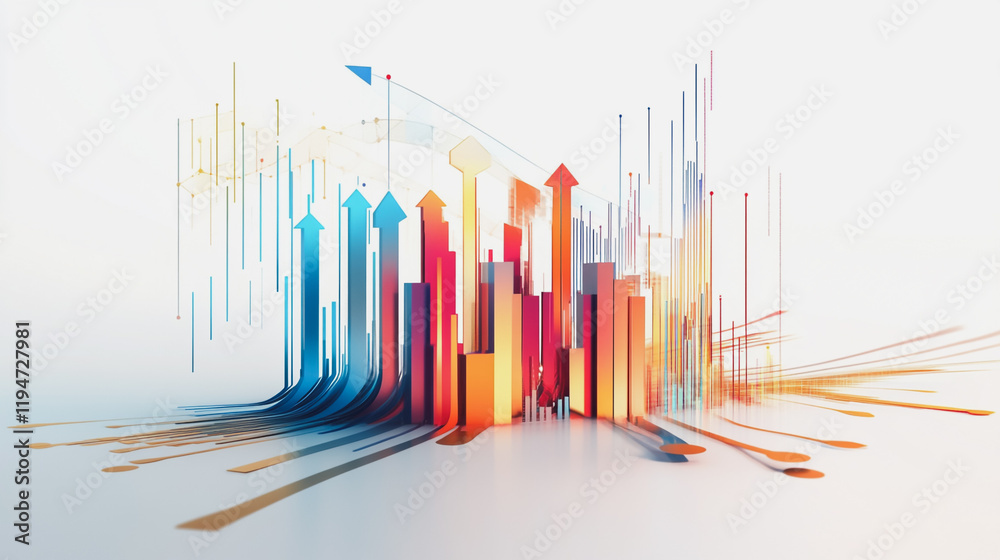 Abstract white background with Colorful charts and graphs with statistics to innovative analyze business potential and forecast future development of companies growth. Abstract white background with Colorful charts and graphs with statistics to innovative analyze business potential and forecast future development of companies growth.