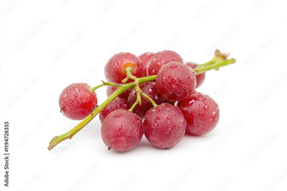 Fresh grapes arranged on a clean white background Fresh grapes arranged on a clean white background