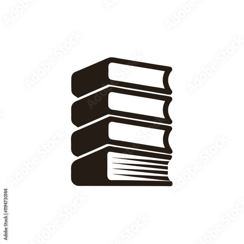 stack of  books isolated design with white background 