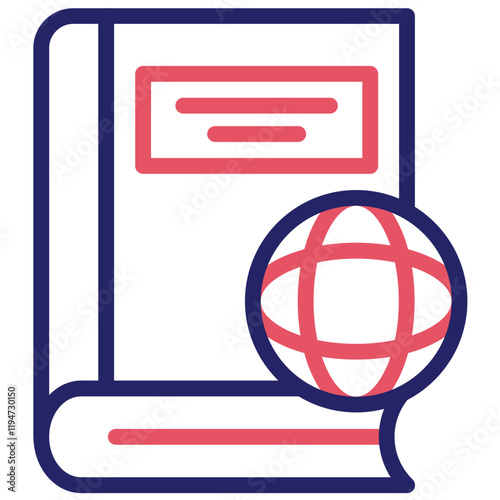 Encyclopedia vector icon illustration of Literature iconset.