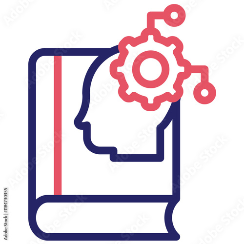 Critical Thinking vector icon illustration of Literature iconset.