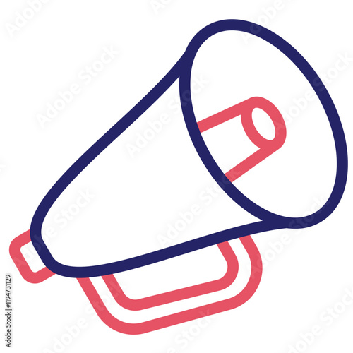 Megaphone vector icon illustration of Protesting and Civil Disobedience iconset.