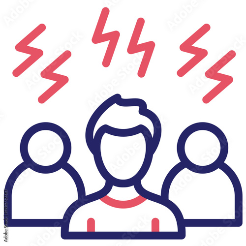 Anger vector icon illustration of Protesting and Civil Disobedience iconset.