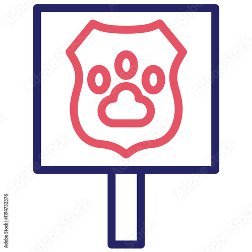 Animal Rights vector icon illustration of Protesting and Civil Disobedience iconset.