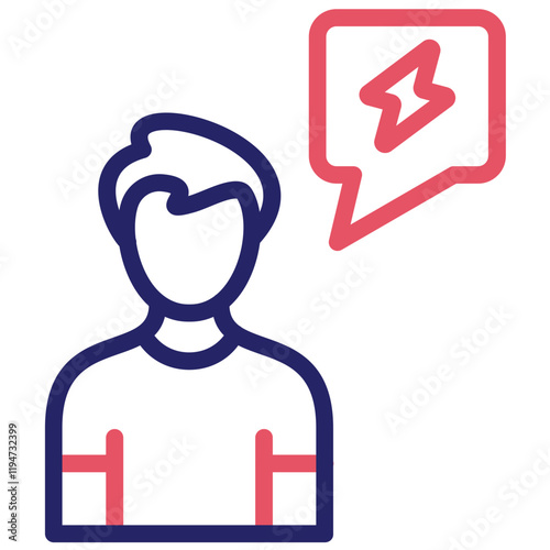 Activist Male vector icon illustration of Protesting and Civil Disobedience iconset.