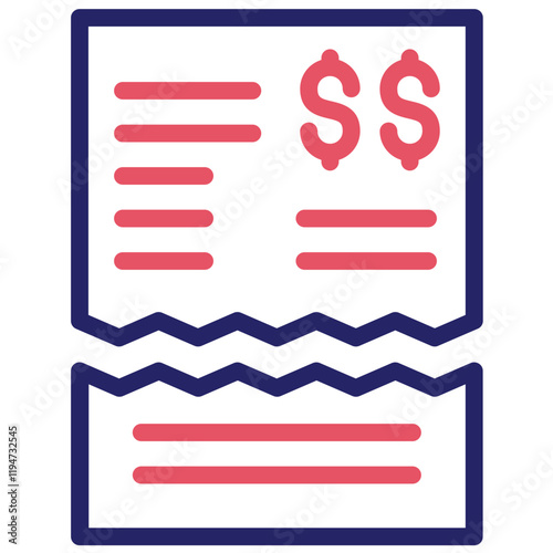 Split Bills vector icon illustration of Vacation Planning iconset.