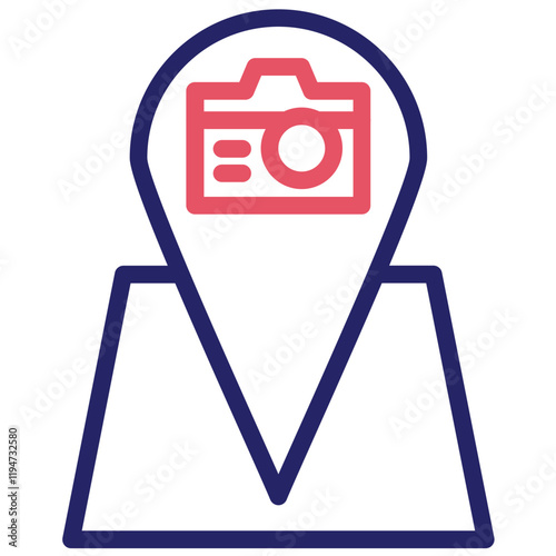 Sightseeing vector icon illustration of Vacation Planning iconset.