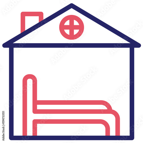 Accommodation vector icon illustration of Vacation Planning iconset.