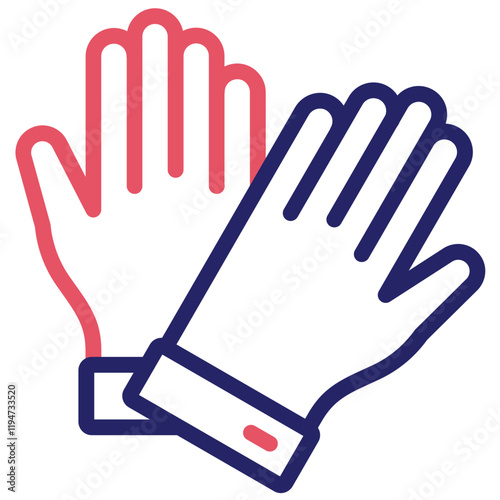 Protective Gloves vector icon illustration of Home Improvements iconset.