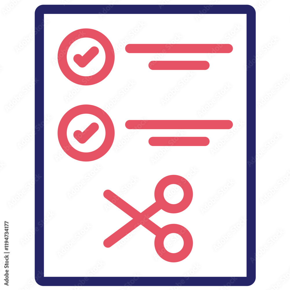 Cut List vector icon illustration of Home Improvements iconset. Cut List vector icon illustration of Home Improvements iconset.