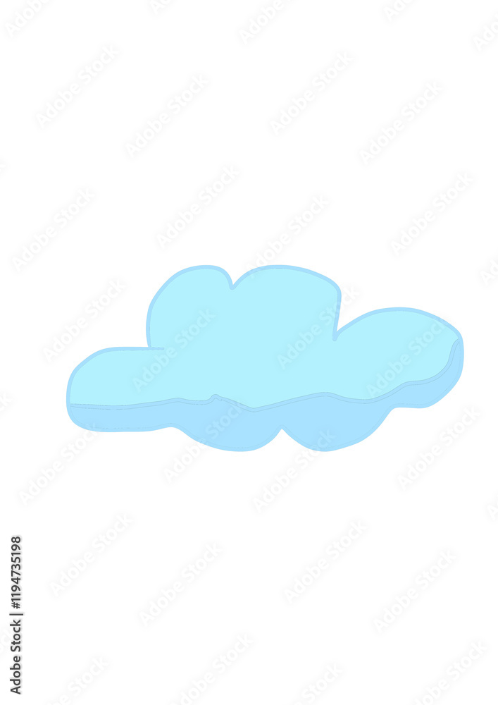 a cute, fluffy blue cloud animation ideal for childrens media, presentations, or playful application a cute, fluffy blue cloud animation ideal for childrens media, presentations, or playful application
