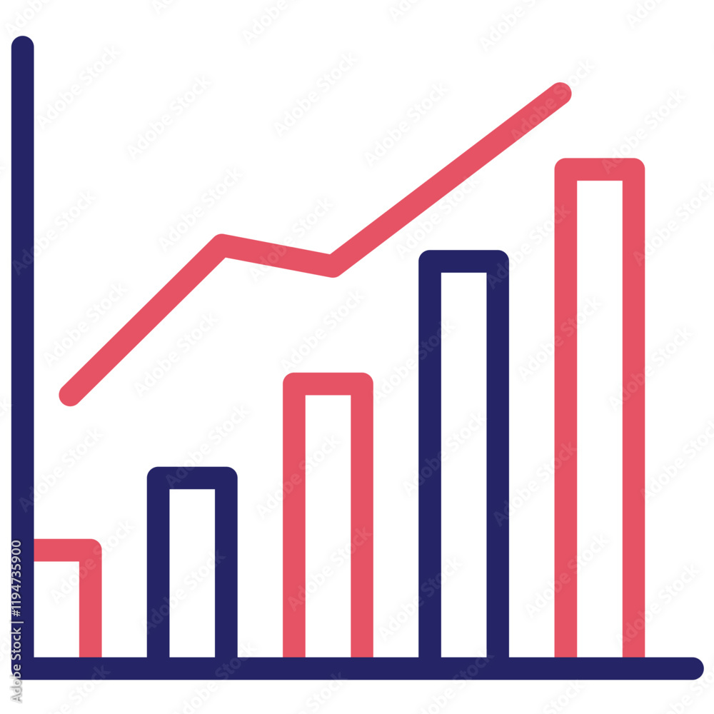 Rise vector icon illustration of Business & Economy iconset.