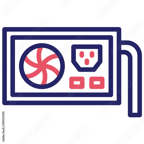 AC Supply vector icon illustration of School iconset.